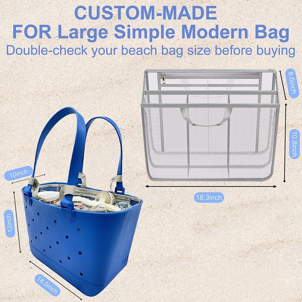 9942 Beach Bag Organizer Inserts Compatible With Large Simple Modern View 2